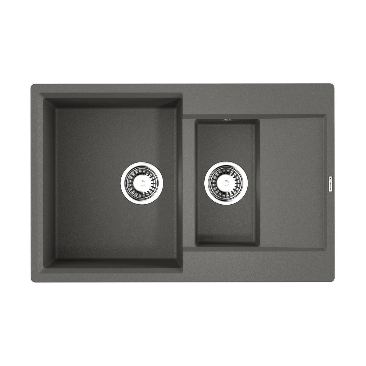 Кухонная мойка Omoikiri Daisen 78-2T-PL Tetogranit 78x51 см платина 4993533