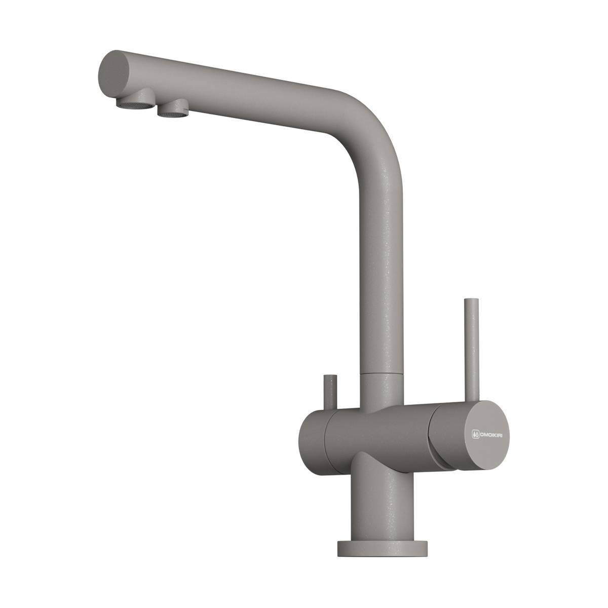 Смеситель для кухни Omoikiri Nagano-P-GR с подключением фильтра Leningrad Grey 4974219