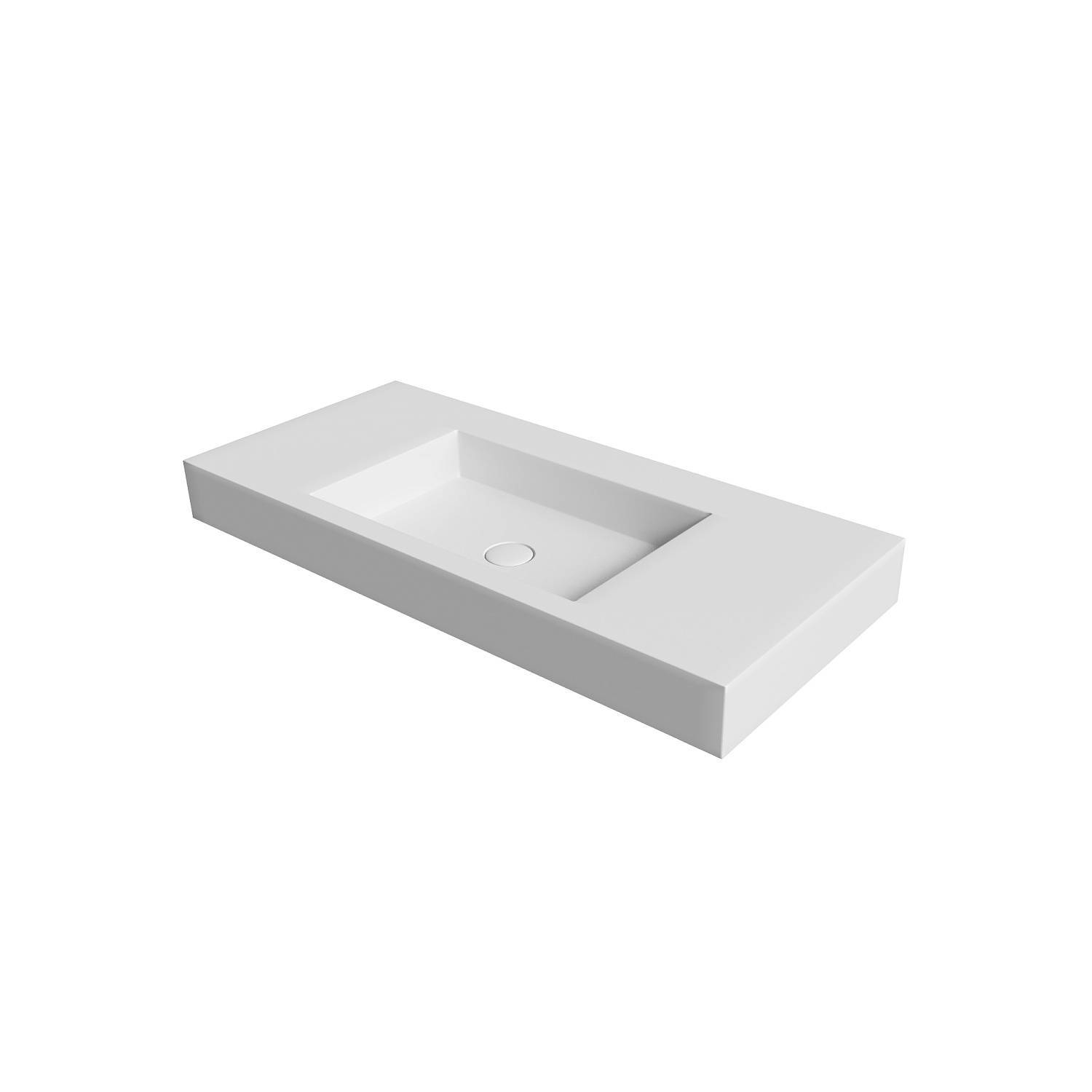 Раковина подвесная Armadi Art Flat 100.4х45.2х10 см белая 888-100