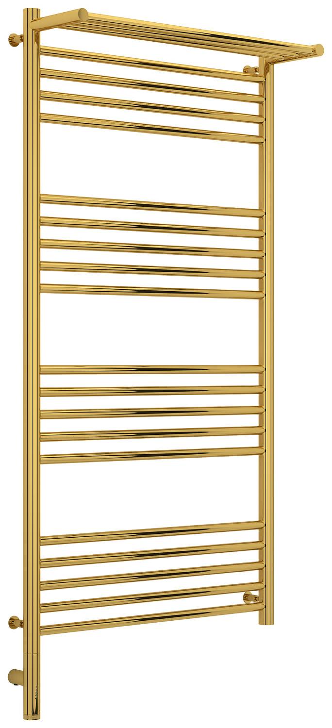 Полотенцесушитель электрический Сунержа Богема 3.0 с 1 полкой 632x1324 мм левый золото 03-5806-1260