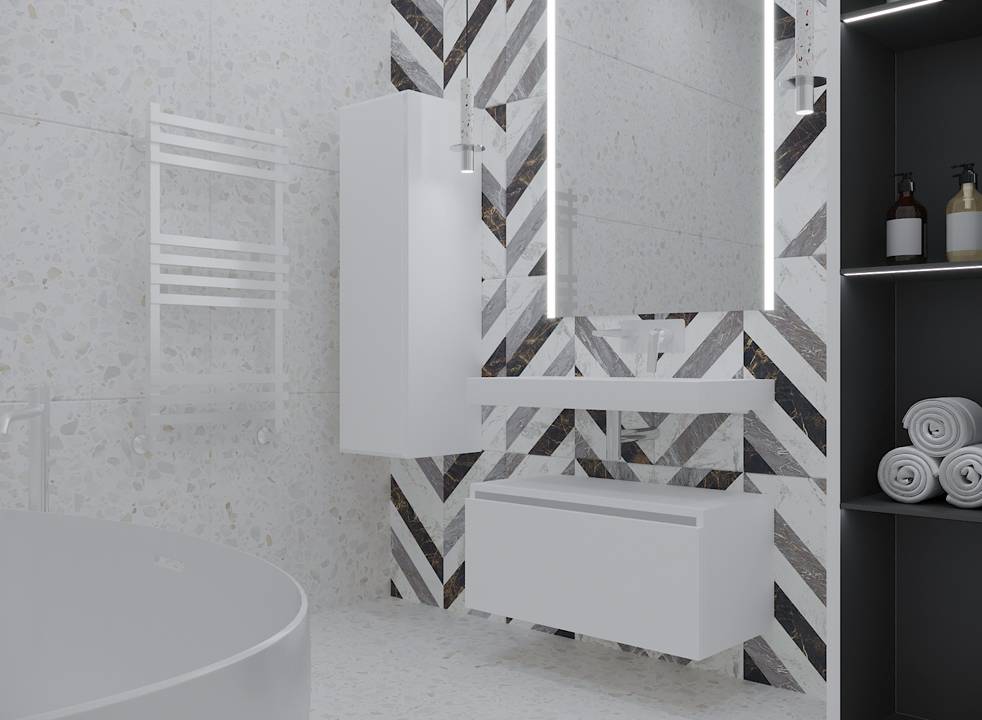 Ящик под столешницу Armadi Art Flat 80х46х38.3 см белый 897-080-W