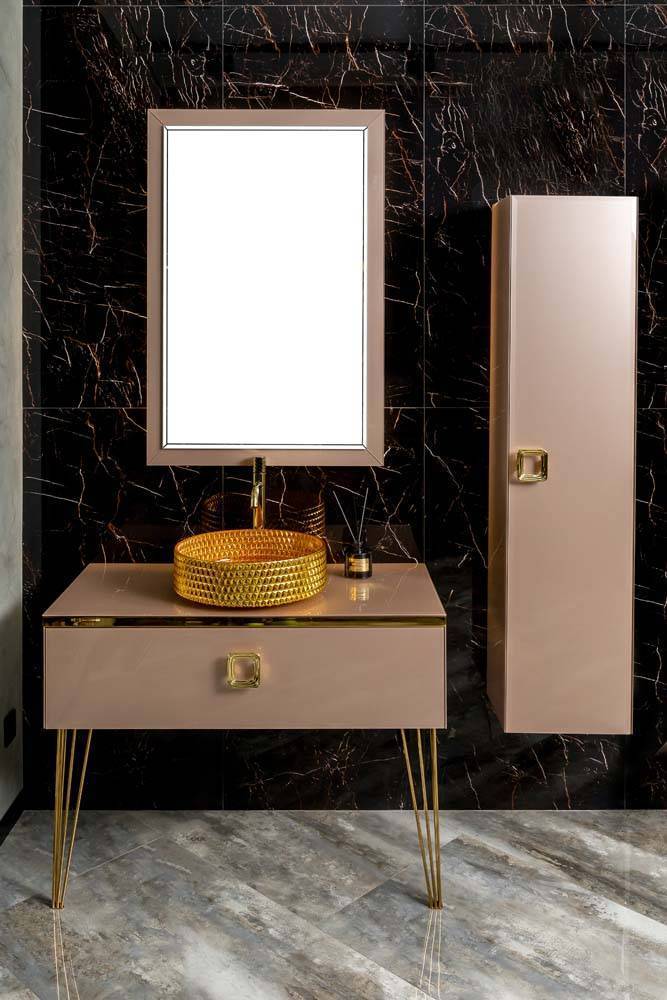 Тумба подвесная Armadi Art Lucido 104х55х30 см бежевая 770-100-Rose