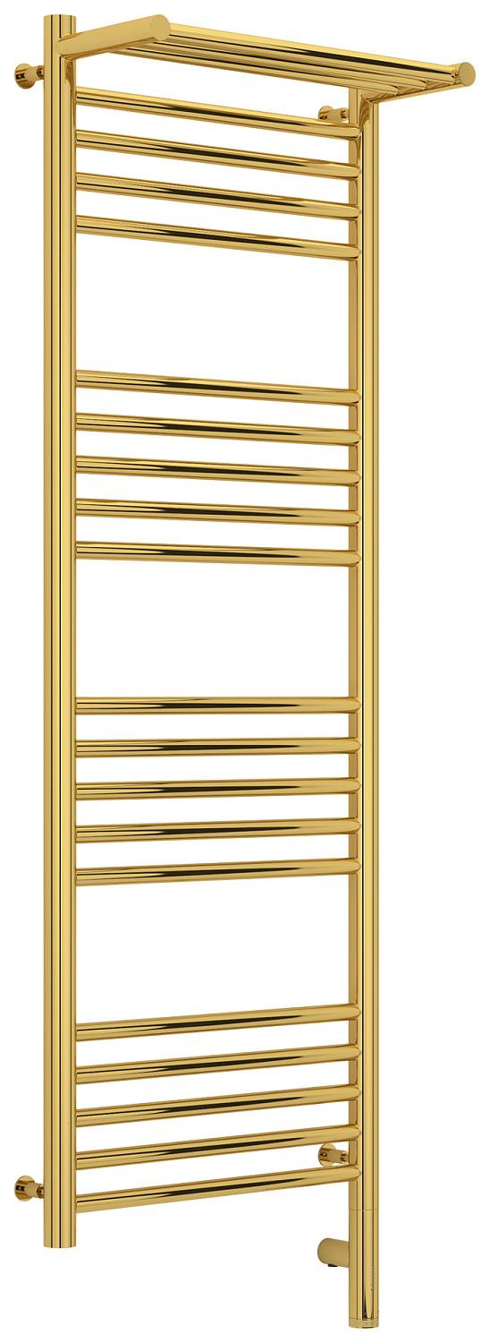 Полотенцесушитель электрический Сунержа Богема 3.0 с 1 полкой 432x1324 мм правый золото 03-5807-1240