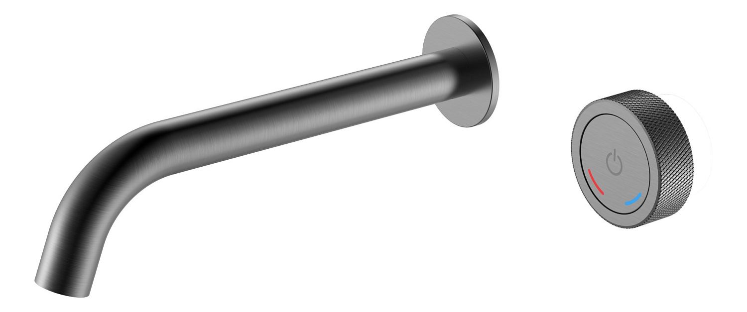 Смеситель для раковины Boheme Tech встраиваемый автоматический gun metal 158/2-GM