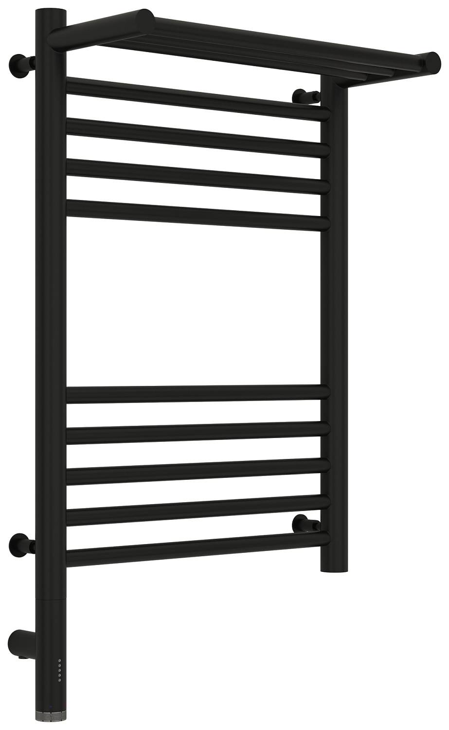 Полотенцесушитель электрический Сунержа Богема 3.0 с 1 полкой 43.2x72.4 см левый матовый черный 31-5806-6040