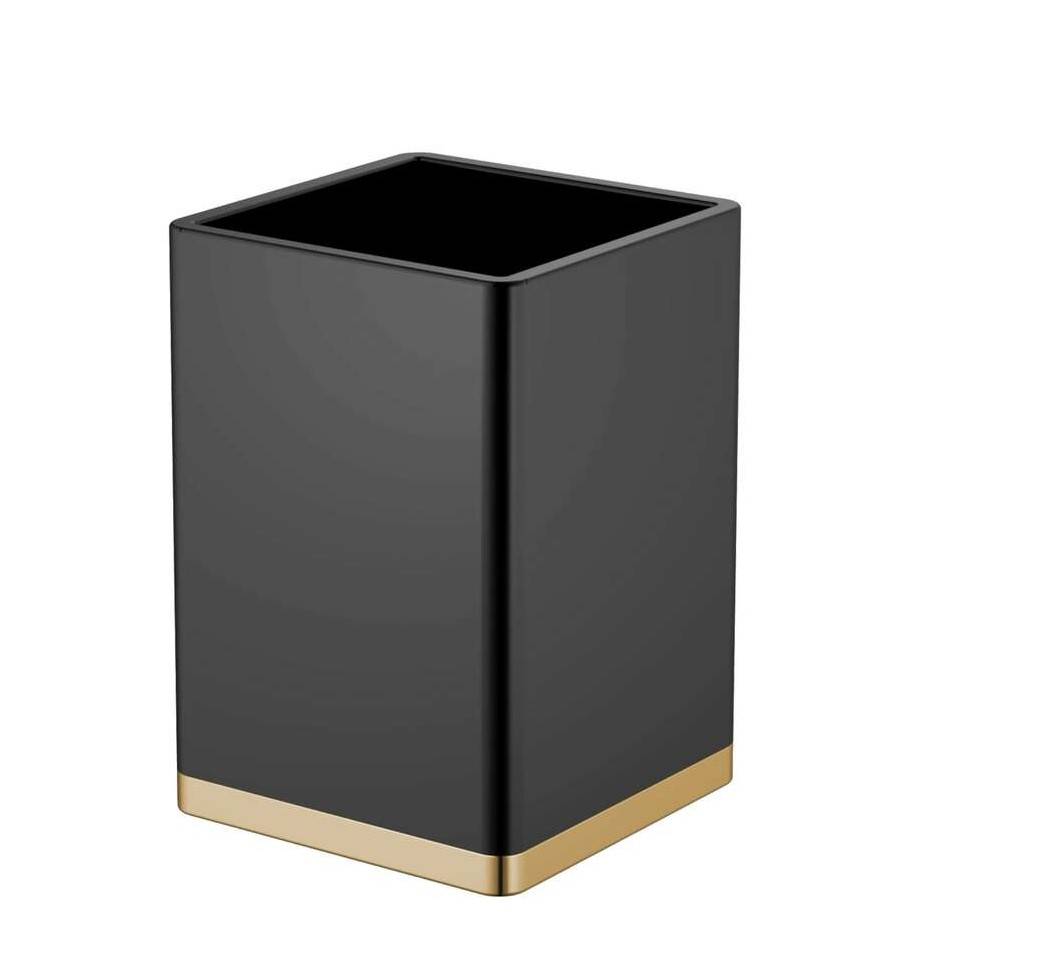Стакан для зубных щеток настольный Boheme Venturo золото/черный 10961-B-G