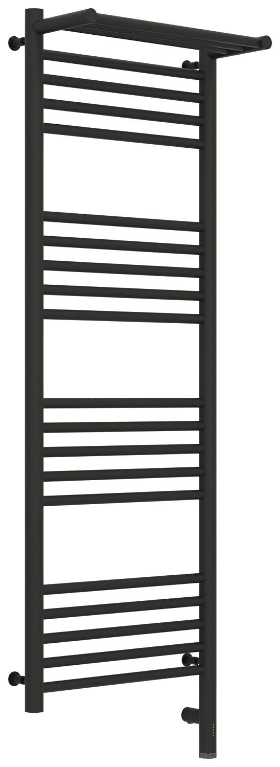 Полотенцесушитель электрический Сунержа Богема 3.0 с 1 полкой 432x1324 мм правый темный титан муар 15-5807-1240