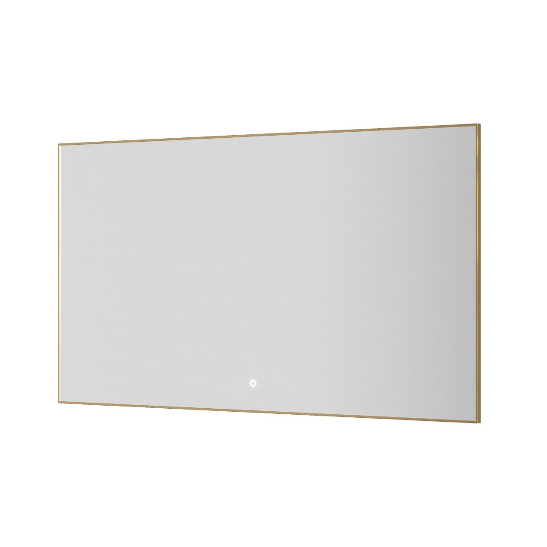 Зеркало прямоугольное Boheme с LED-подсветкой, сенсором и антизапотеванием 70x120 см золото 543-120-G
