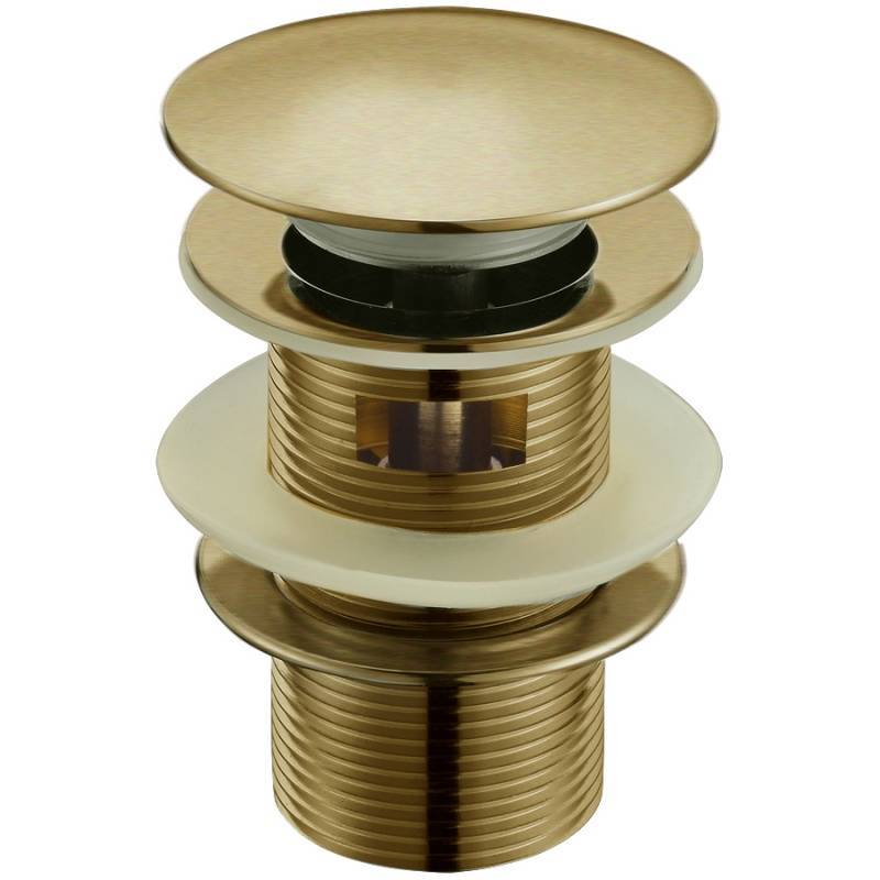 Донный клапан для раковины Boheme Medici Click-Clack с переливом бронза 610/2