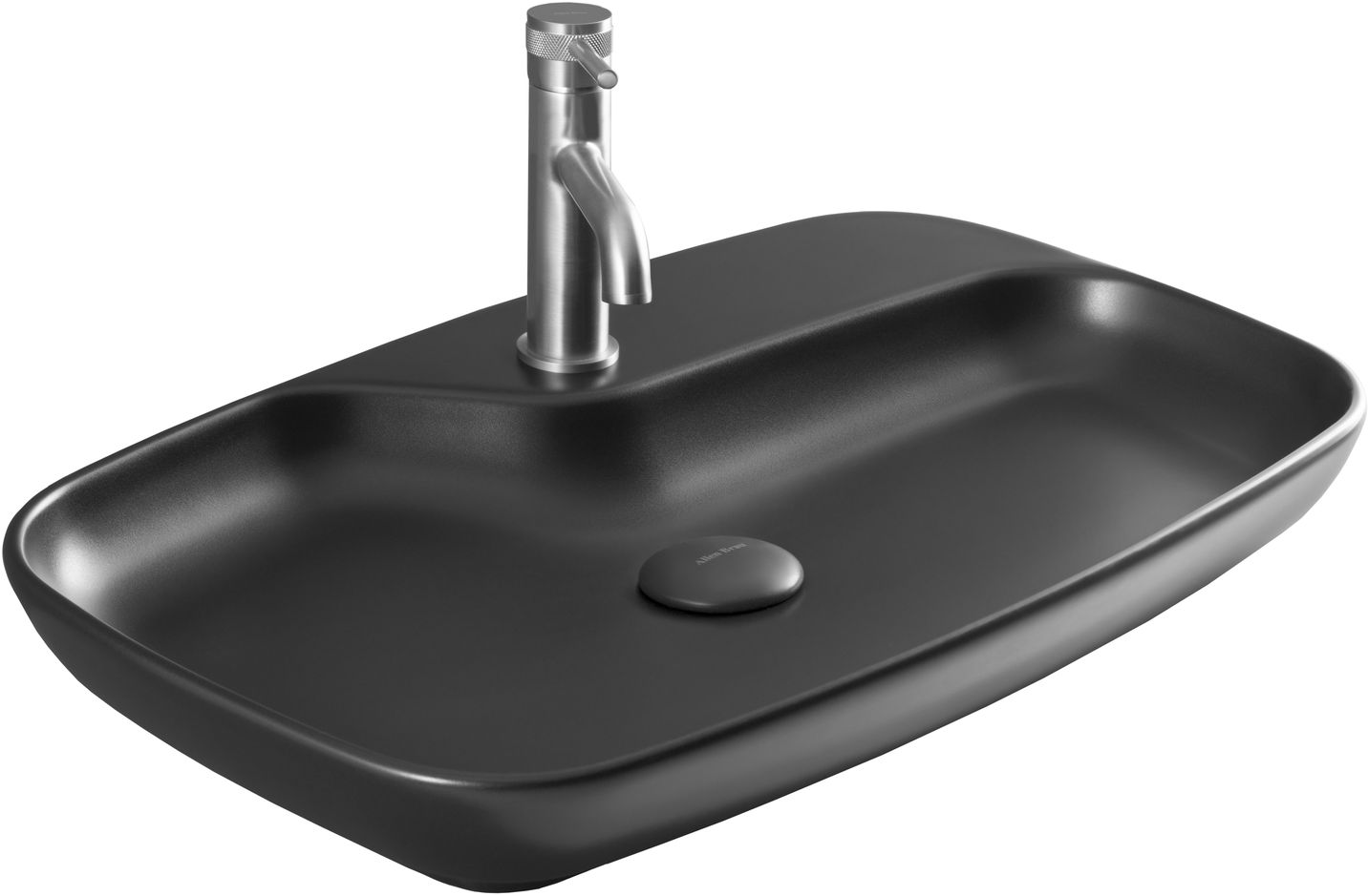 Раковина-чаша Allen Brau Liberty 70x43x9 см с 1 отверстием черная 4.32011.31