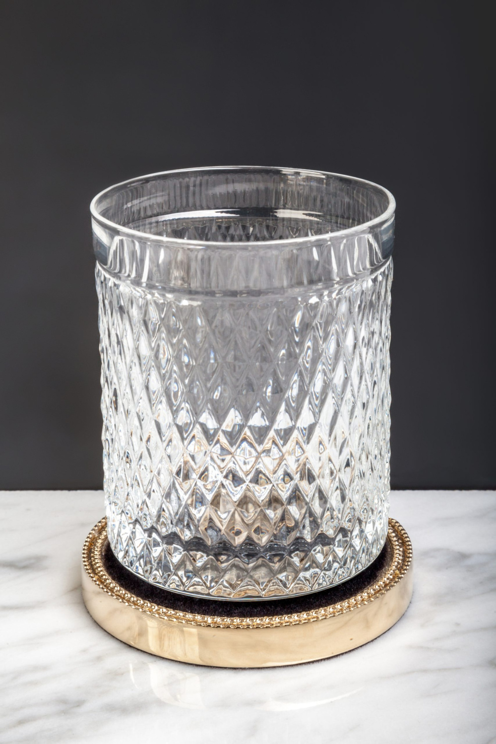 Стакан настольный Boheme Murano Cristal золото 10218