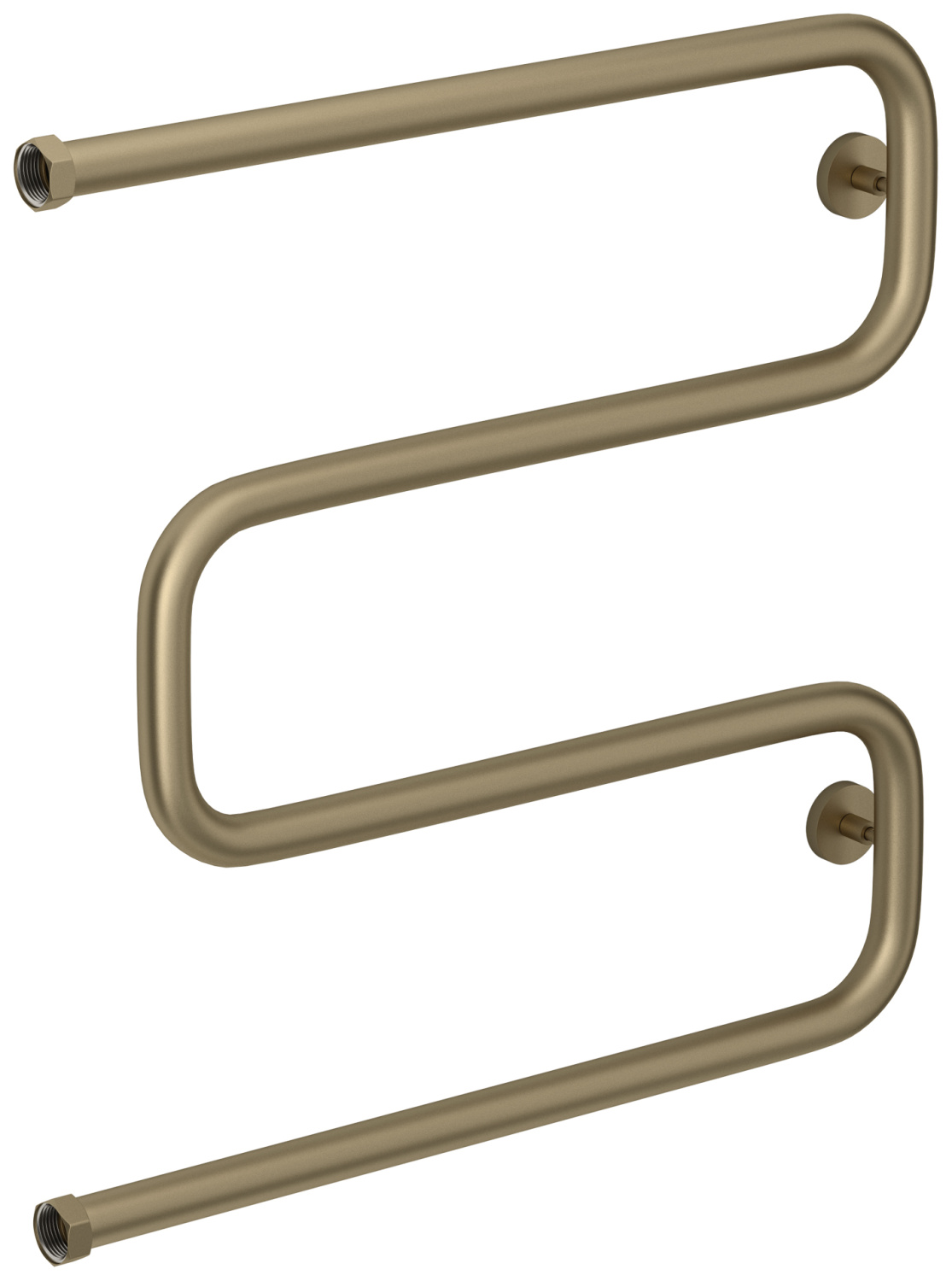 Полотенцесушитель водяной Сунержа Ш-образный 630х628 мм золотой шёлк матовый 32-4014-6060