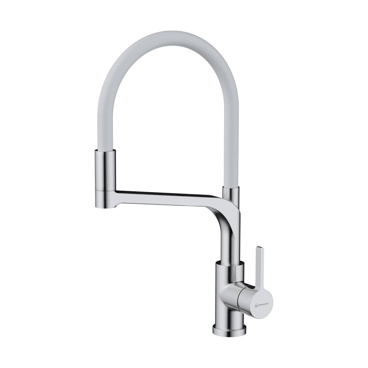 Смеситель для кухни Omoikiri Sinto 2 Plus-BN-WH с выдвижным изливом и подключением фильтра 4994468