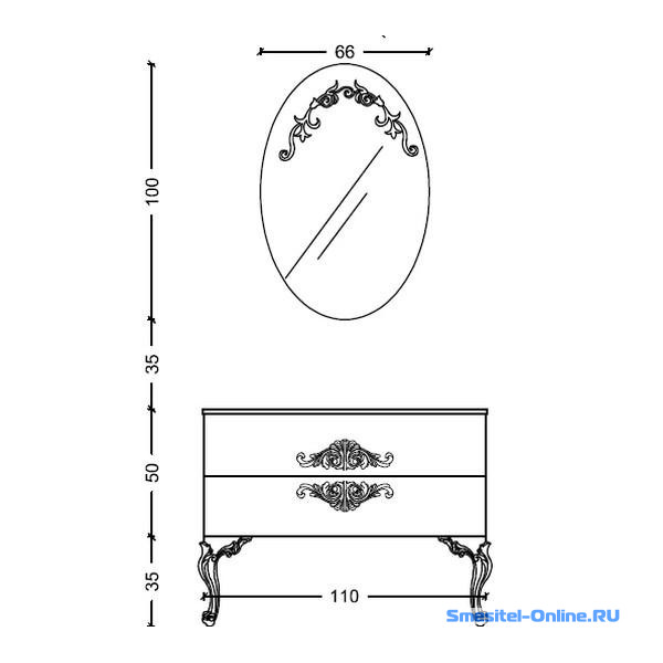Тумба подвесная Armadi Art Neoart 100х43.5х48 см коричневый 830-100-DB