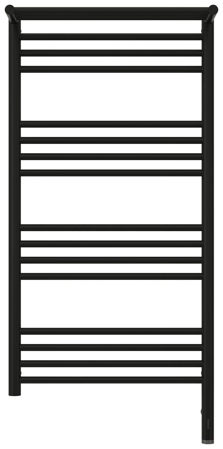 Полотенцесушитель электрический Сунержа Богема 3.0 с 1 полкой 532x1124 мм правый матовый черный 31-5807-1050