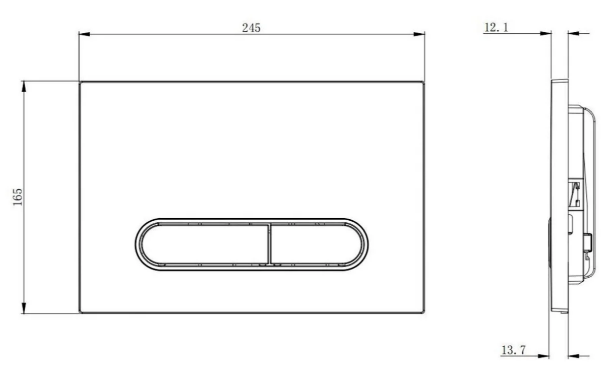 Клавиша смыва Boheme для инсталляции пластиковая матовое золото 667-MG