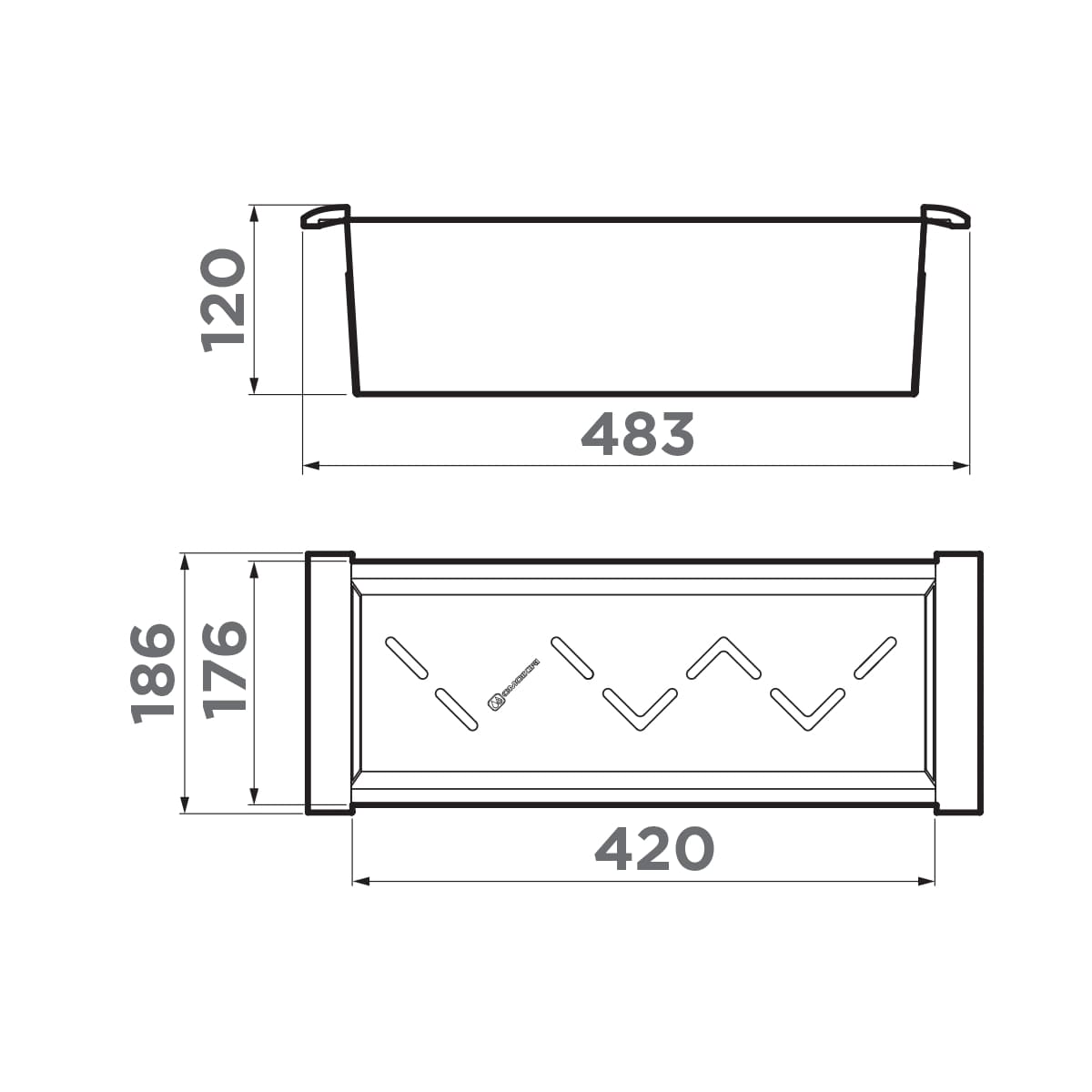 Коландер Omoikiri CO-04-GM нержавеющая сталь цвет вороненая сталь 4999057