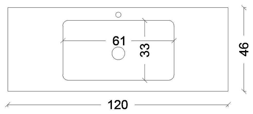 Раковина мебельная Armadi Art Vallessi 121х46х17 см белая 838-120-W