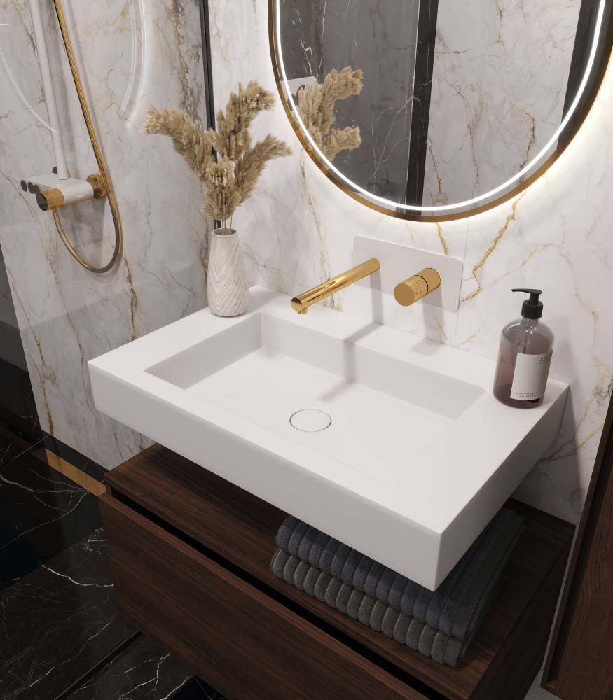 Раковина подвесная Armadi Art Flat 70.4х45.2х10 см белая 888-70