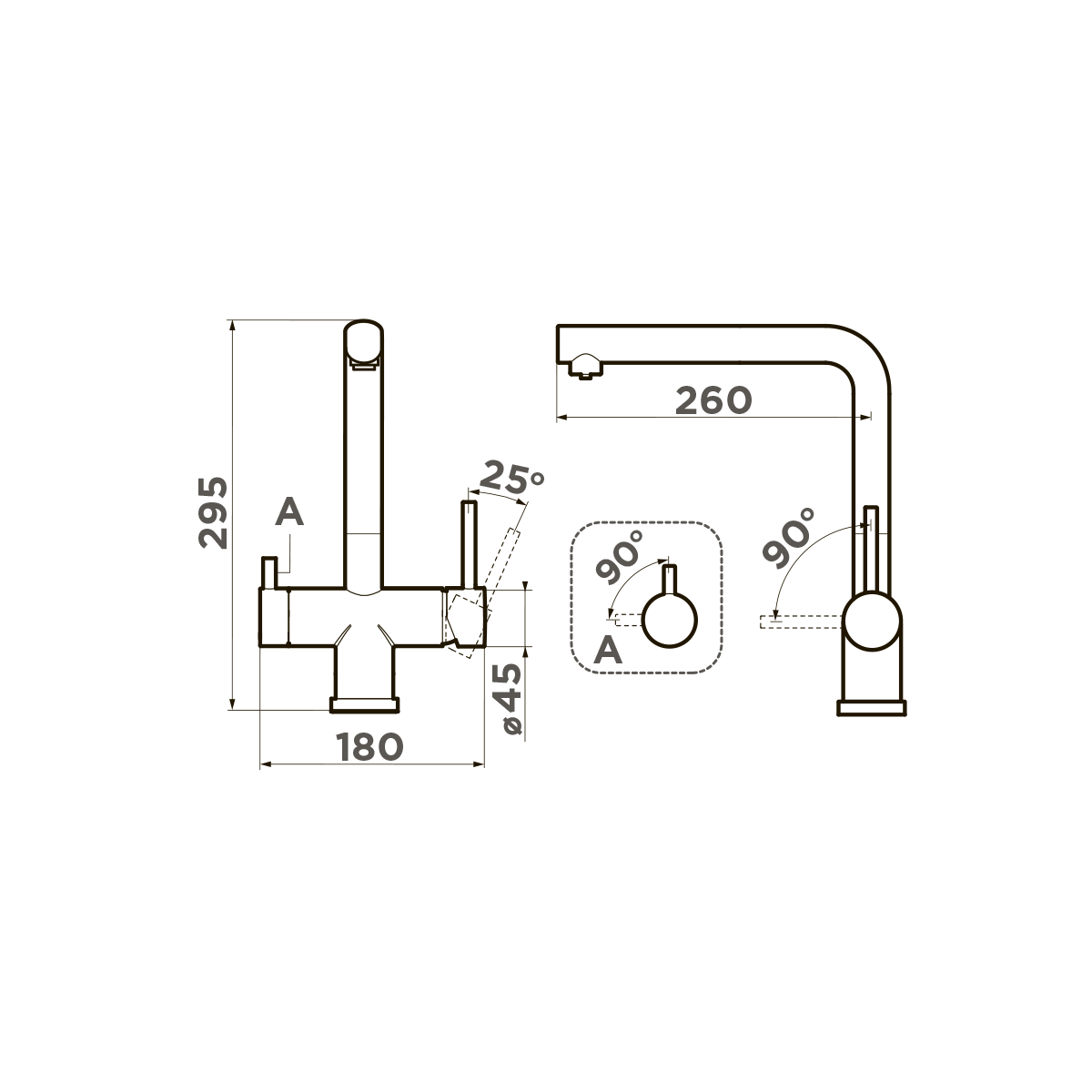 Смеситель для кухни Omoikiri Takamatsu-LG под фильтр светлое золото 4994477