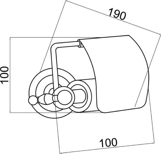 Держатель туалетной бумаги Boheme Imperiale 12.75х19х10 см золото глянцевое 10401