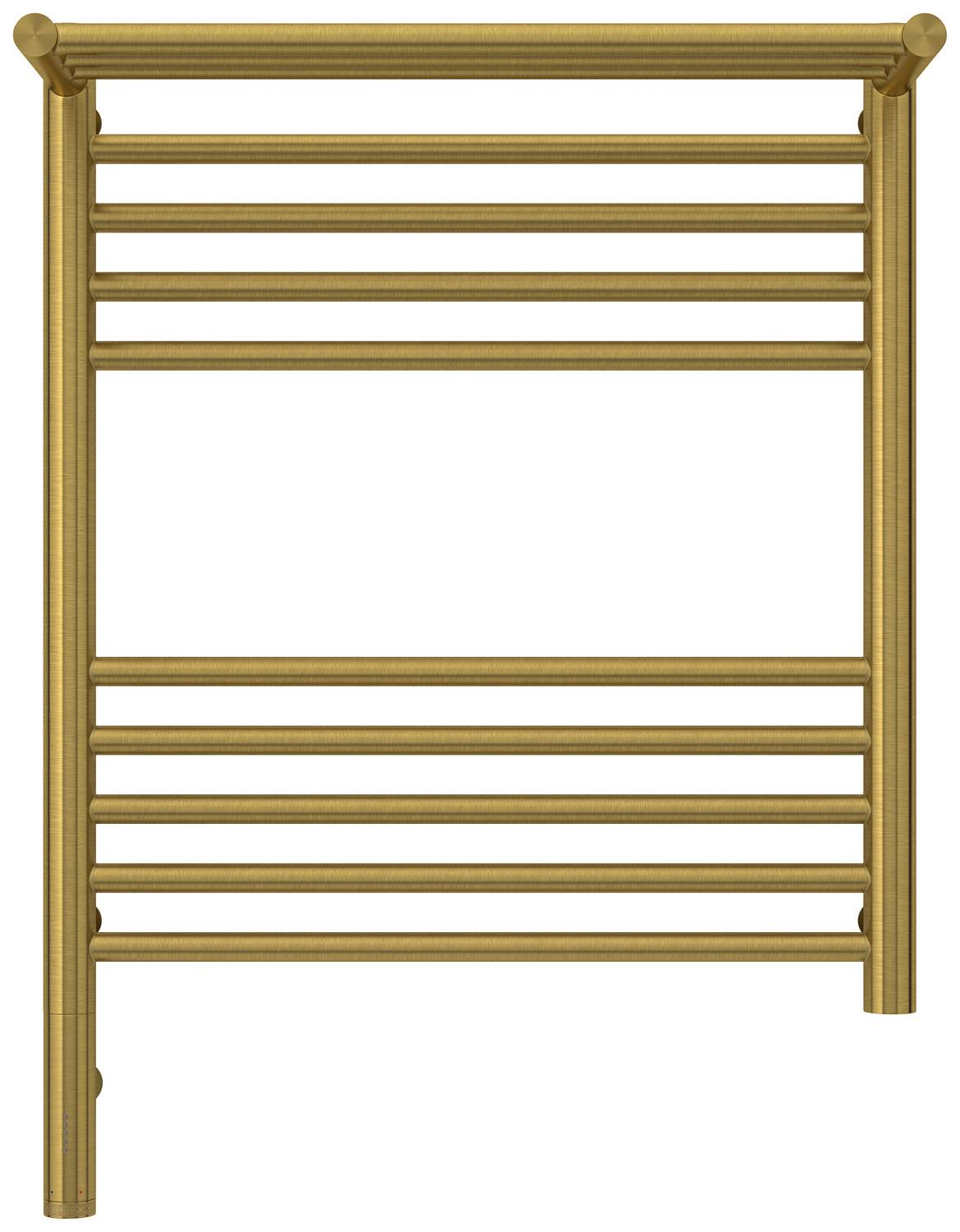 Полотенцесушитель электрический Сунержа Богема 3.0 с 1 полкой 532x724 мм левый состаренная латунь 051-5806-6050