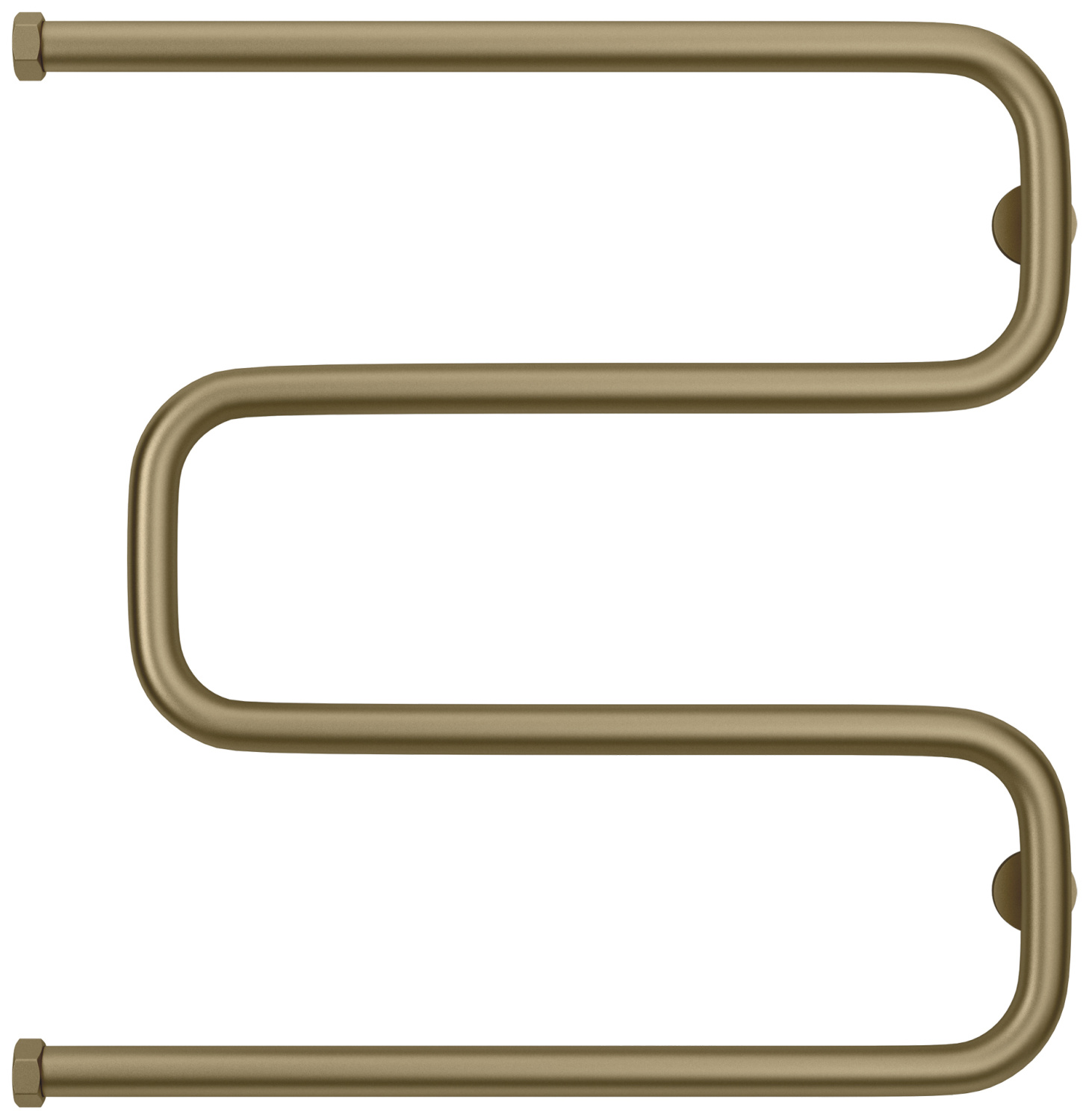 Полотенцесушитель водяной Сунержа Ш-образный 630х628 мм золотой шёлк матовый 32-4014-6060