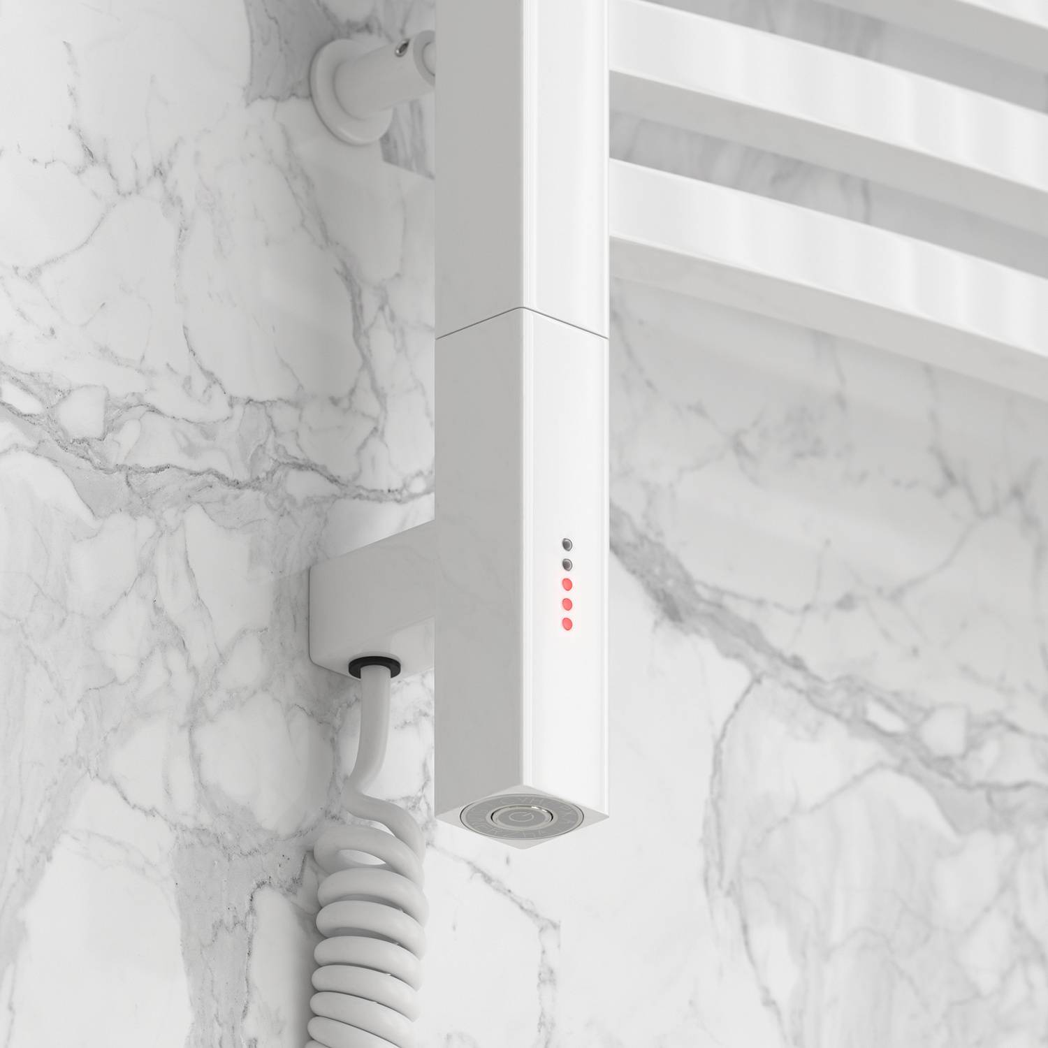 Полотенцесушитель электрический Сунержа Аркус 3.0 530x1120 мм левое подключение белый 12-5704-1050