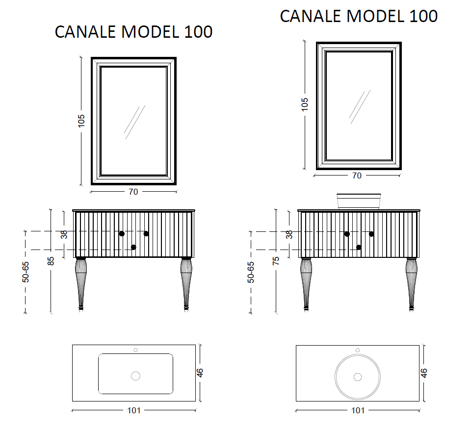 Тумба подвесная Armadi Art Vallessi Avantgarde 100х46х38 см белый/золото 843-100-WG