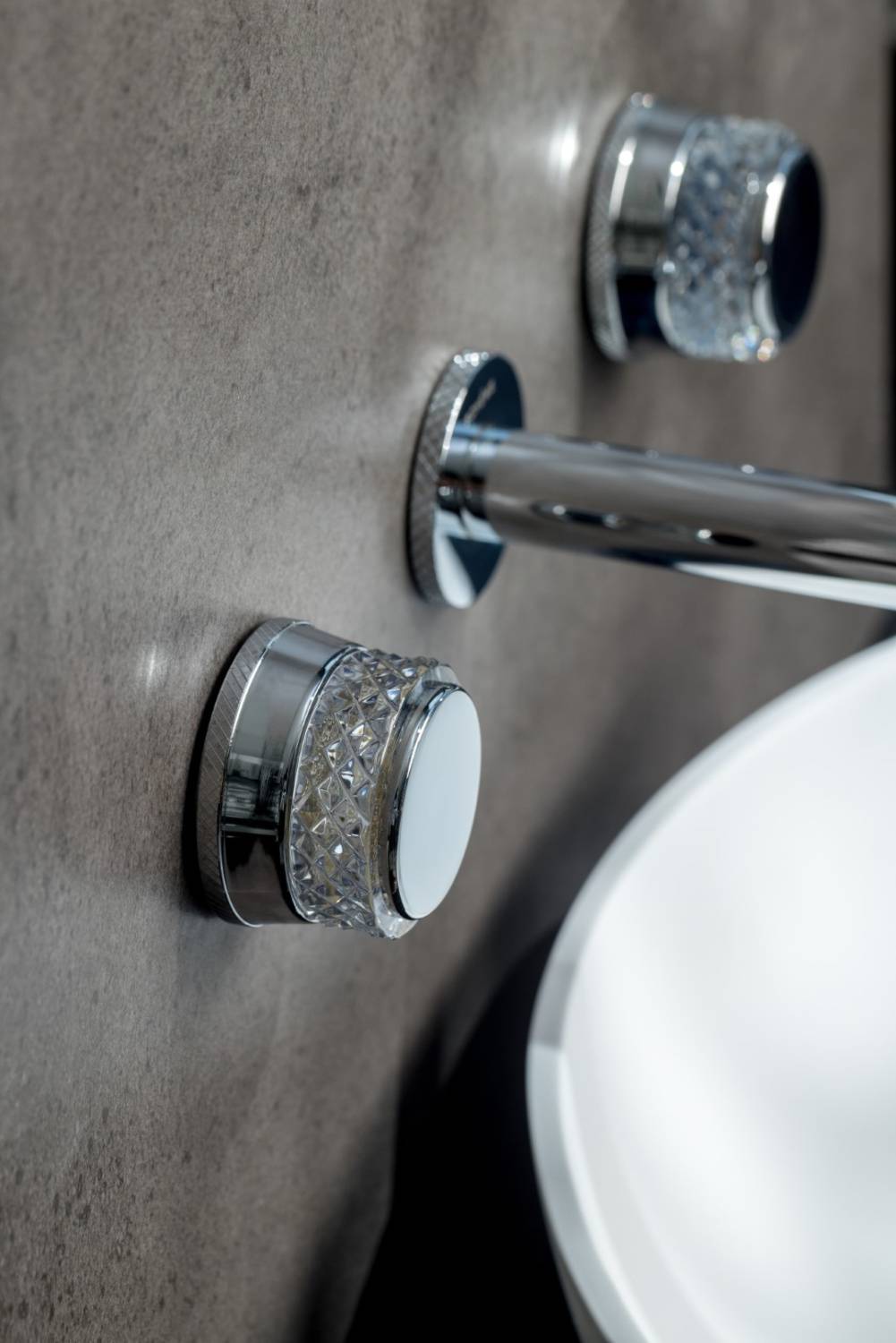 Смеситель для раковины встраиваемый Boheme Aura на 3 отверстия хром 152-2-CR-A