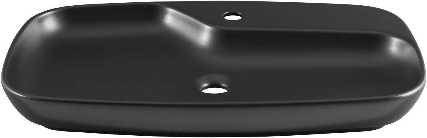 Раковина-чаша Allen Brau Liberty 70x43x9 см с 1 отверстием черная 4.32011.31