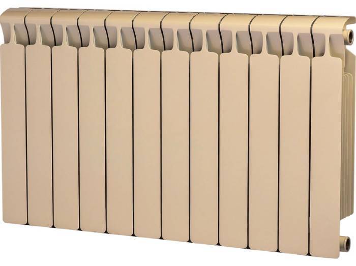 Радиатор биметаллический RIFAR Monolit 500 10 секций боковое подключение капучино M50010