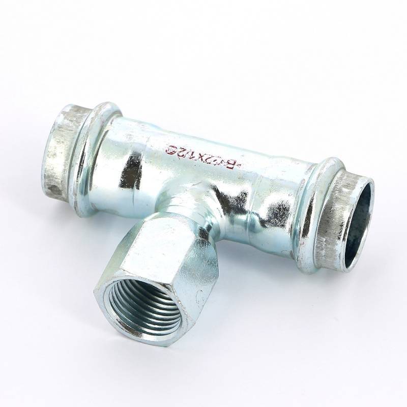 Тройник пресс-В IBP B-Press Carbon 22x1/2x22 мм оцинкованная сталь PC4130G0220422