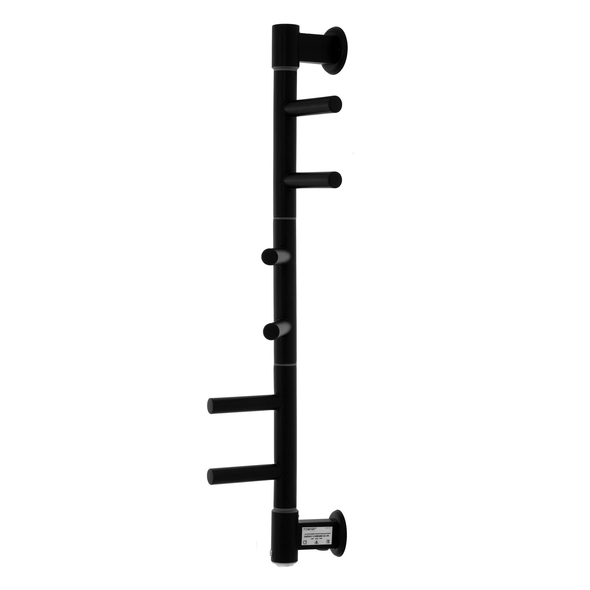 Полотенцесушитель электрический Energy I chrome G3DK RAL 9005 EETRIG3DK00000R905M