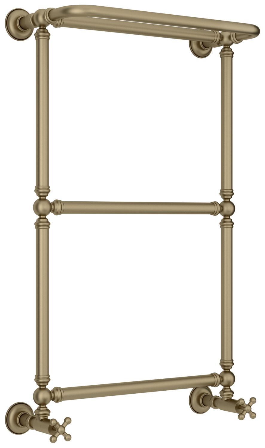 Полотенцесушитель водяной с полкой Сунержа Ренессанс 572x933 мм золотой шёлк матовый 32-0281-8650