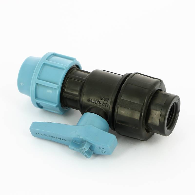 Кран шаровый компрессионный Unidelta 20x1/2 ПНД 1071020002001