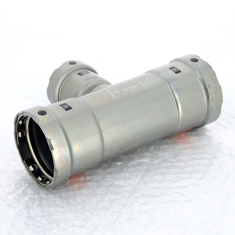 Тройник пресс Megapress Viega 2x1 1/4x2 695149