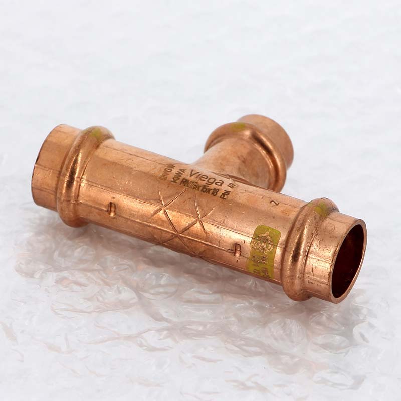 Тройник пресс медный Viega Profipress G 18x15x18 мм 346003