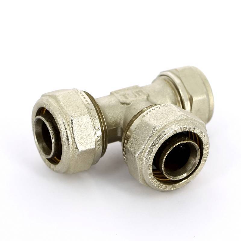 Тройник обжимной никелированный Tiemme 26х26х20 1600090