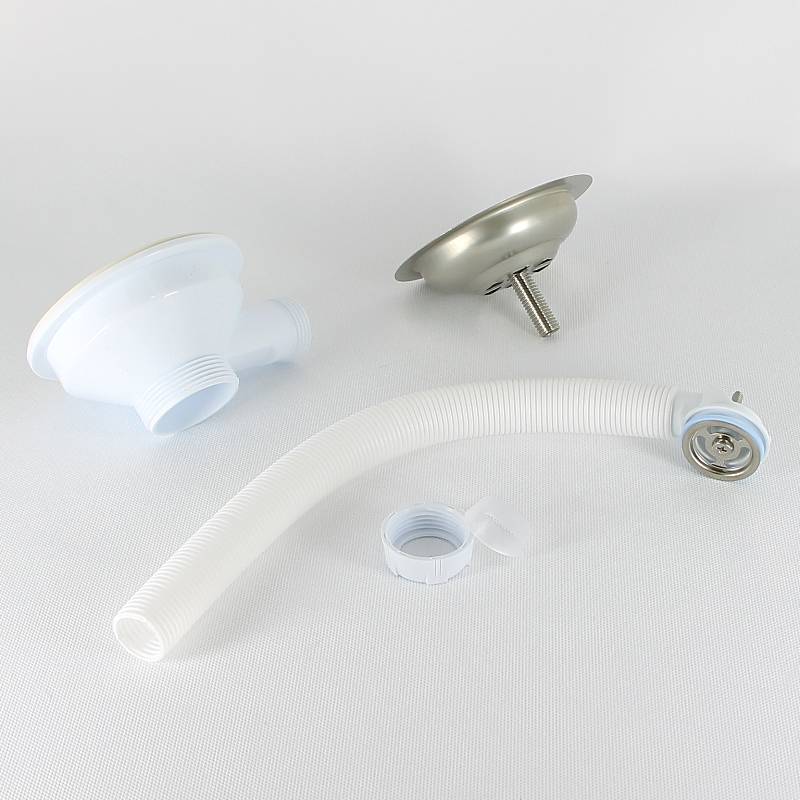 Выпуск для мойки Wirquin 90 мм с круглым переливом 30717336