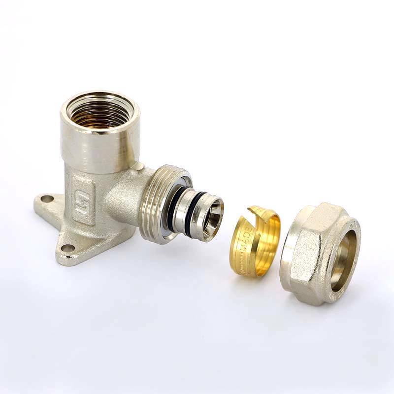 Водорозетка обжимная Tiemme 20x1/2 никелированная 1600027