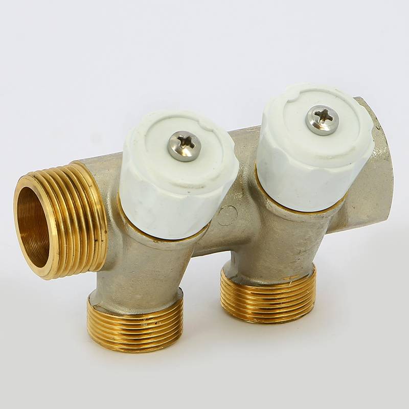 Коллектор с вентилями Emmeti 3/4 2 выхода M24x19 36 мм 01307260