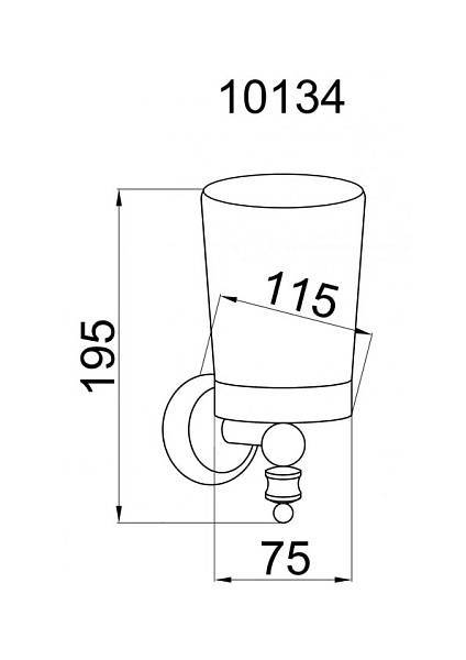 Стакан для зубных щеток подвесной Boheme Vogue хром 10184
