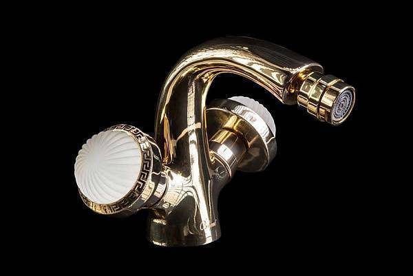 Смеситель для биде Boheme Satine золото глянцевое 296-ST