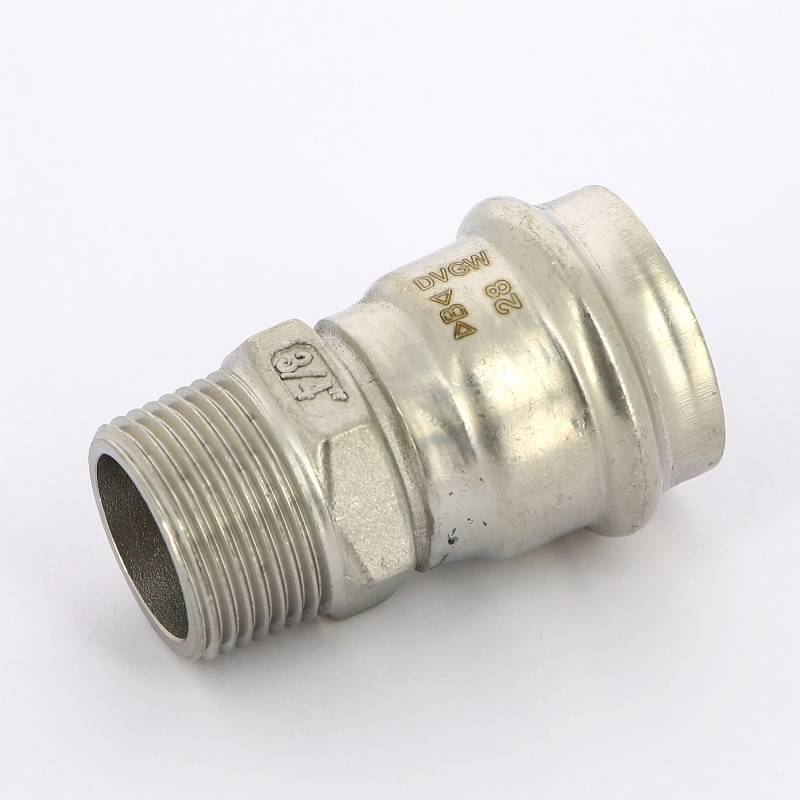 Муфта с наружной резьбой пресс IBP >B< Press Inox 28x1 нержавеющая сталь PS4243G0280800