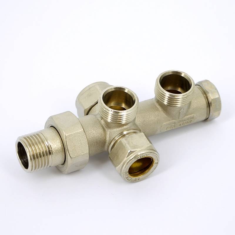 Узел радиаторный Tiemme 1/2 - M22x16 для двухтрубных систем разводка в стену 3370004