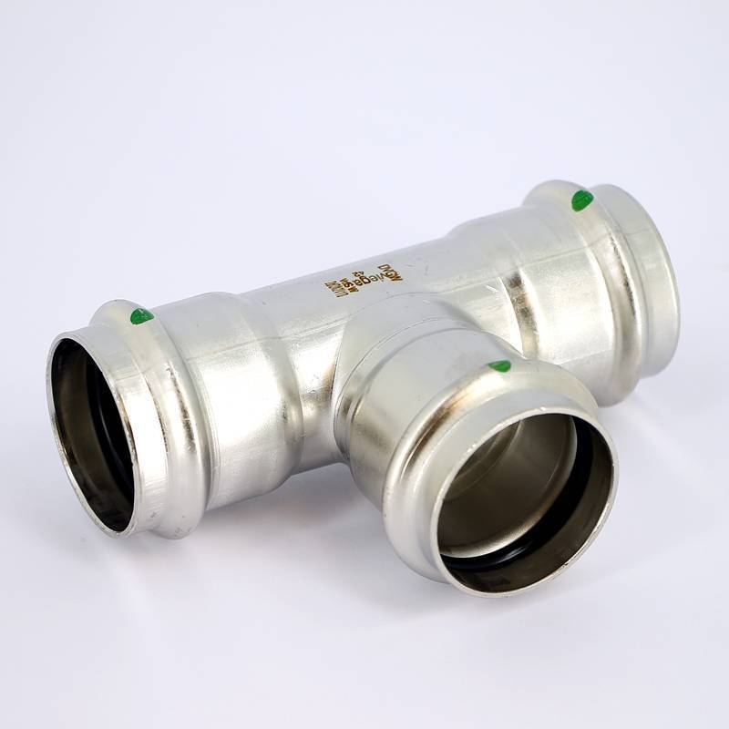 Тройник пресс Viega Sanpress Inox 42 мм нержавеющая сталь 435905