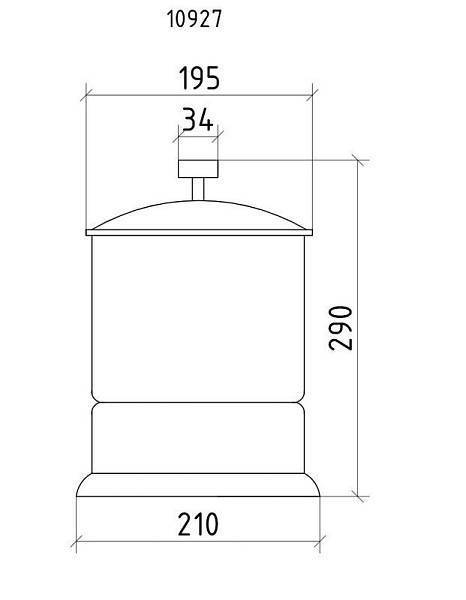 Ведро мусорное напольное Boheme Royal Cristal бронза 10927-BR-B