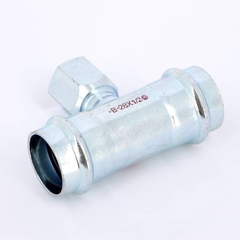 Тройник пресс-В IBP B-Press Carbon 28x1/2x28 мм оцинкованная сталь PC4130G0280428