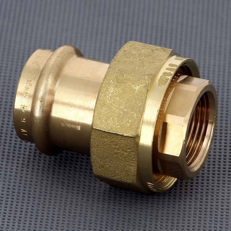 Муфта разъёмная пресс Viega Sanpress бронза 28x3/4 ВР 365103